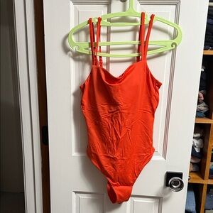 ANDIE SHERBET HIGH LEG ONE PIECE SWIMWEAR WOMEN’S  L !